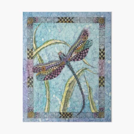 Zen-Doodling Dragonfly Art Board Print