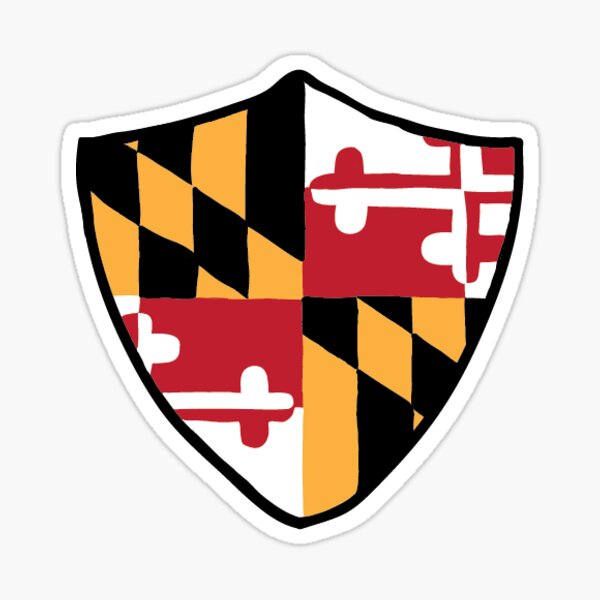 Maryland Flag Shield Stickers | Redbubble