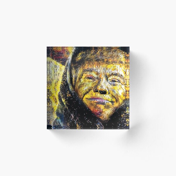 Comfy Trump - Golden GEOTUS Edition Acrylic Block