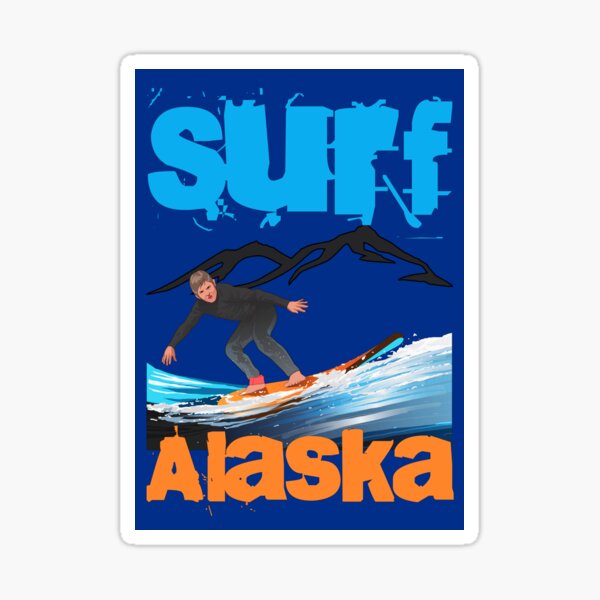 Aperçu de l'œuvre Surfez en Alaska! créée et vendue par AlaskaExtreme.