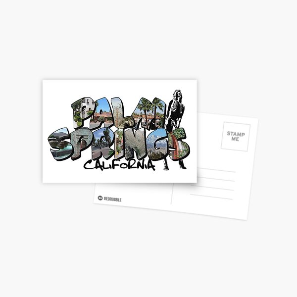 Big Letter Palm Springs California Postcard
