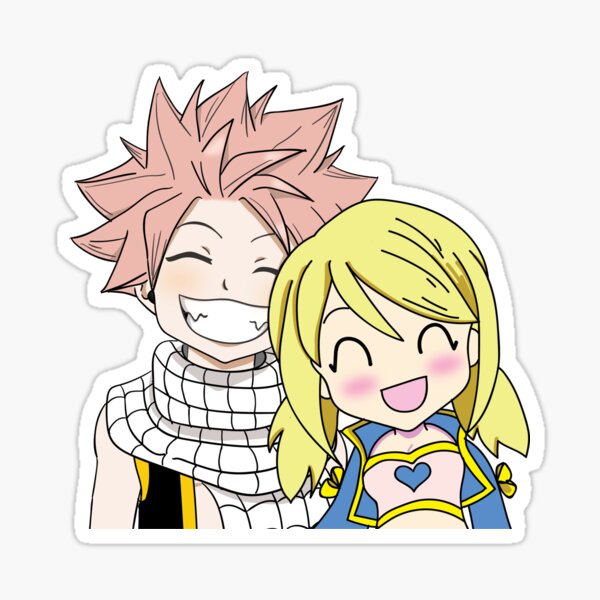 Natsu x Lucy Chibi Sticker