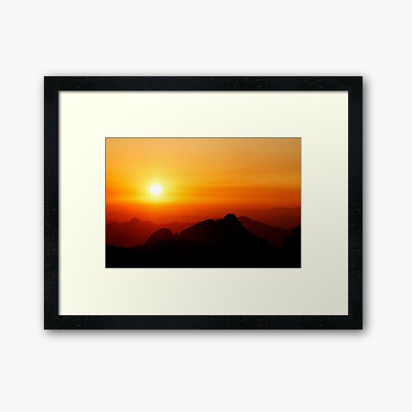 Sunrise from Huangshan Framed Art Print