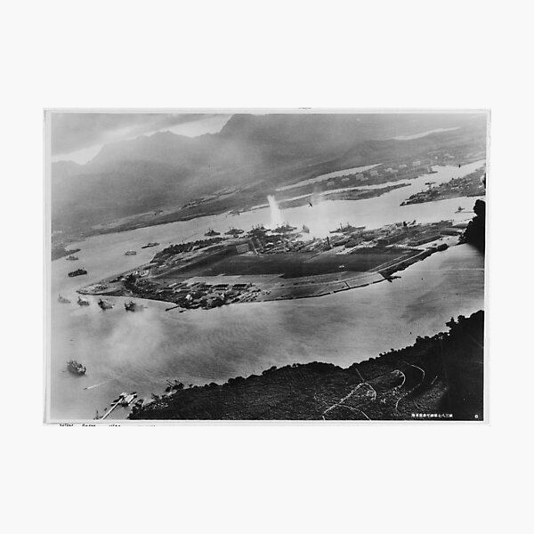 Pearl Harbor Attack World War II December 7 1941 Photographic Print