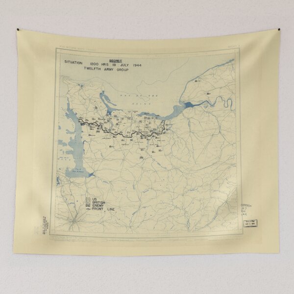 Item preview, July 18 1944 World War II HQ Twelfth Army Group situation map designed and sold by allhistory.
