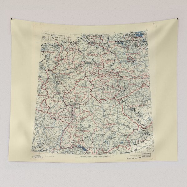 Item preview, May 17 1945 World War II HQ Twelfth Army Group situation map designed and sold by allhistory.