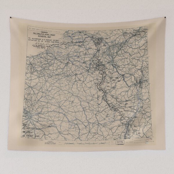 Item preview, February 21 1945 World War II HQ Twelfth Army Group situation map designed and sold by allhistory.