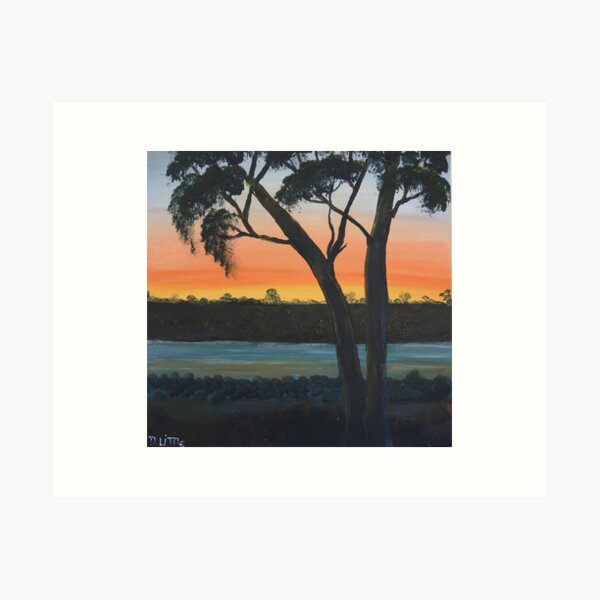 Item preview, Sunset over Brigalow Creek in Meandarra, Queensland designed and sold by Dianne Challis.