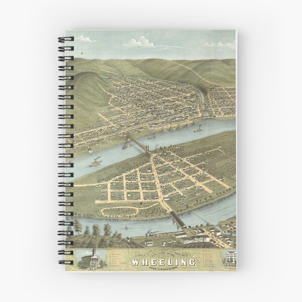 Item preview, Bird's eye view of the City of Wheeling West Virginia (1870) designed and sold by allhistory.