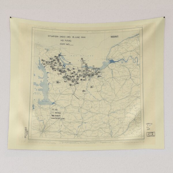 Item preview, June 18 1944 World War II HQ Twelfth Army Group situation map designed and sold by allhistory.