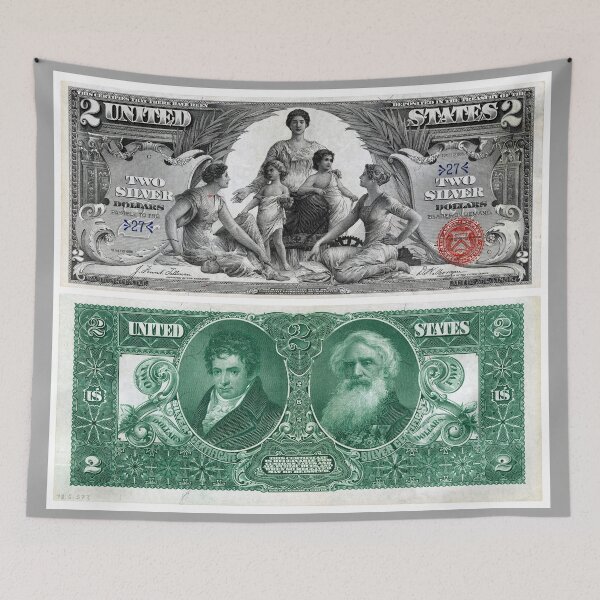 Item preview, $2 (Two Dollar Bill) Silver Certificate Series of 1896 designed and sold by allhistory.
