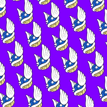 Artwork thumbnail, Blue Shell Purple Pattern by maplefoot