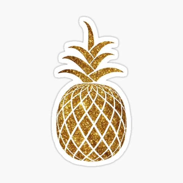 Item preview, Gold Glitter Pineapple designed and sold by starrylite.
