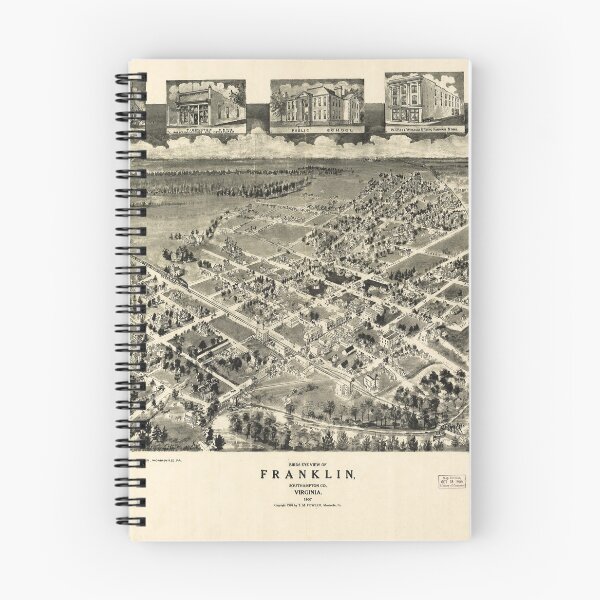 Item preview, Birds eye view Franklin Southampton Co. Virginia (1907) designed and sold by allhistory.