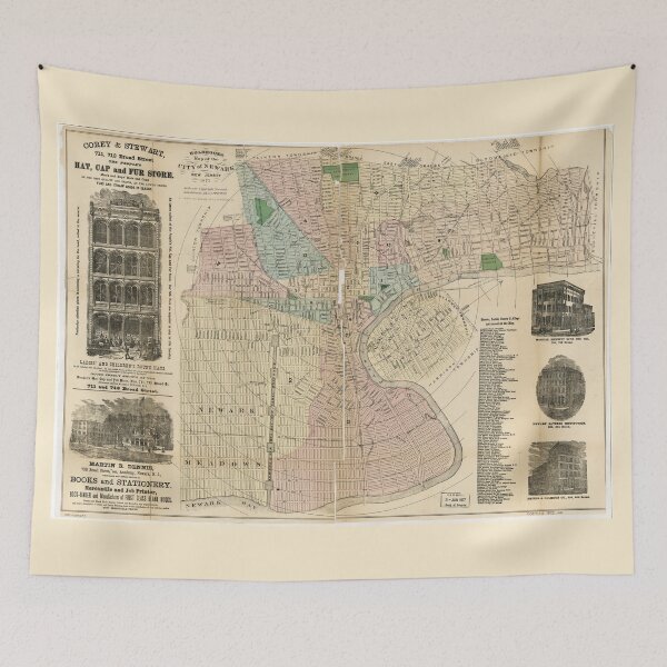Item preview, Holbrook's Map of Newark New Jersey (1875) designed and sold by allhistory.