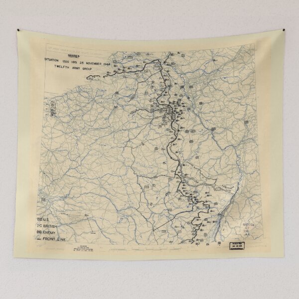 Item preview, November 25 1944 World War II HQ Twelfth Army Group situation map designed and sold by allhistory.