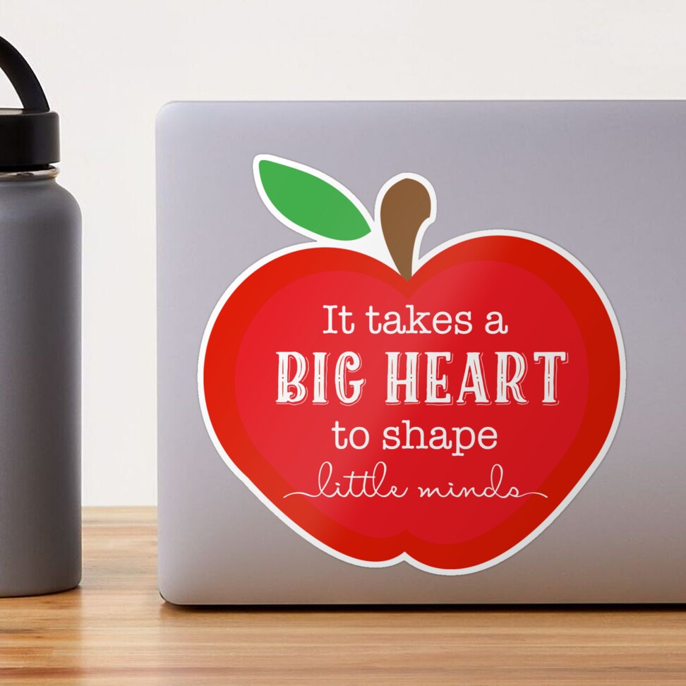 It Takes a Big Heart to Help Shape Little Minds Water Bottle by