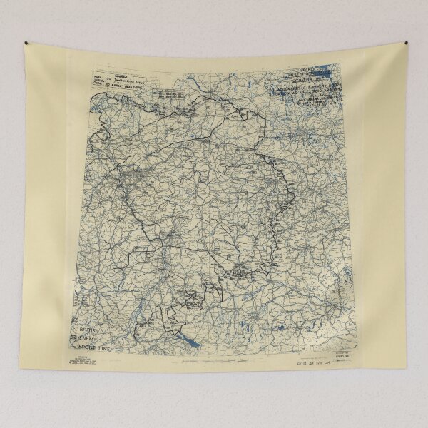 Item preview, April 23 1945 World War II HQ Twelfth Army Group situation map designed and sold by allhistory.