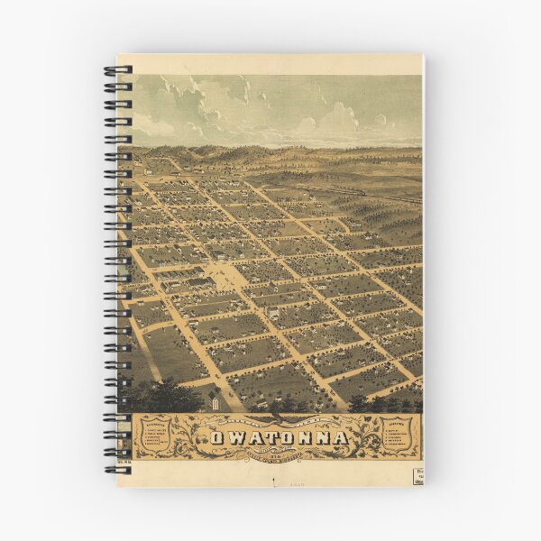 Item preview, Bird's eye view of Owatonna, Steele County, Minnesota (1870) designed and sold by allhistory.