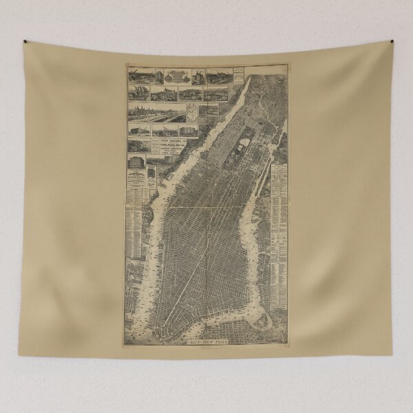 Item preview, The City of New York Map (1879) designed and sold by allhistory.