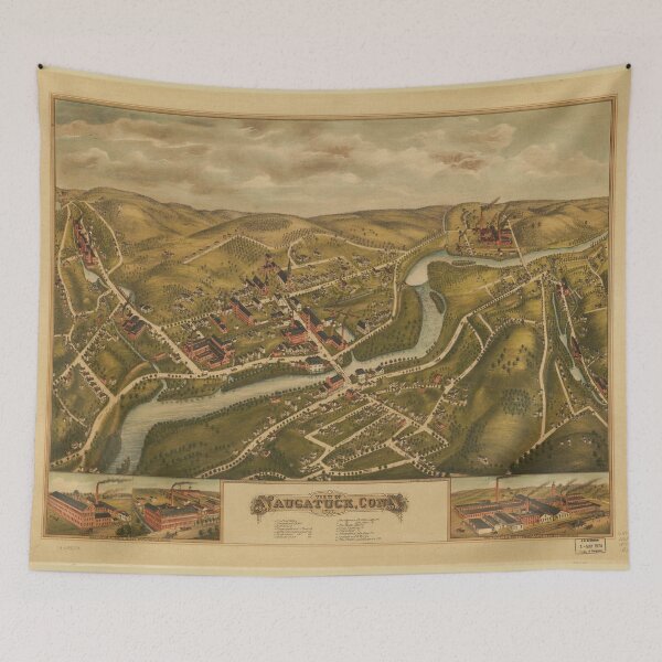 Item preview, View of Naugatuck, Connecticut (1877) designed and sold by allhistory.