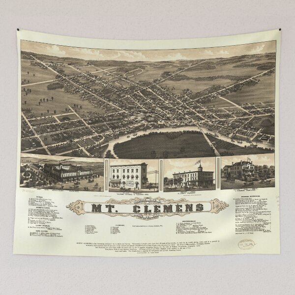 Item preview, Mount Clemens Macomb County Michigan (1881) designed and sold by allhistory.