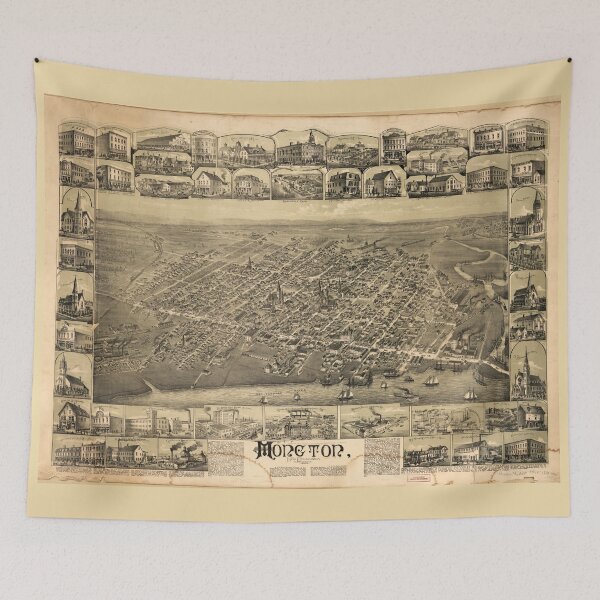 Item preview, Moncton New Brunswick Canada (1888) designed and sold by allhistory.