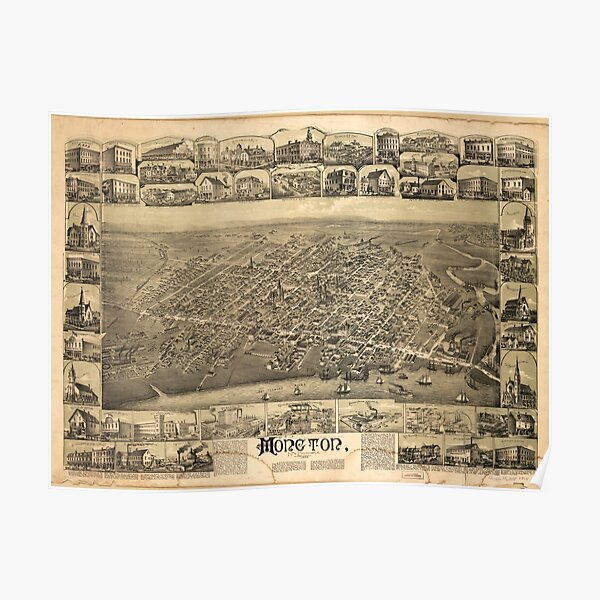 Moncton New Brunswick Canada (1888) Poster