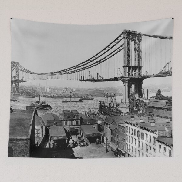 Item preview, Manhattan Bridge Under Construction (March 23rd 1909) designed and sold by allhistory.