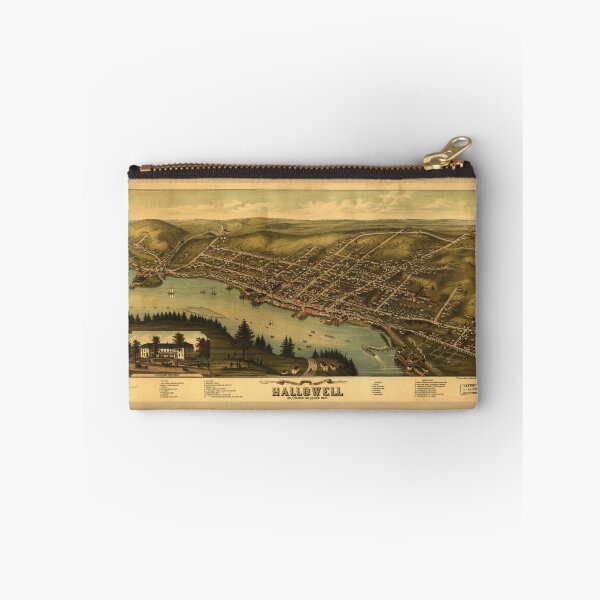 Item preview, Bird's Eye View City of Hallowell Maine (1878) designed and sold by allhistory.