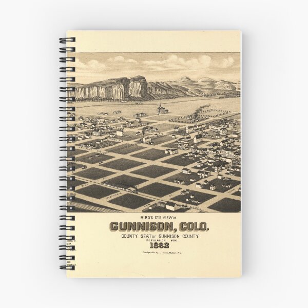 Item preview, Bird's eye view of Gunnison Colorado (1882) designed and sold by allhistory.
