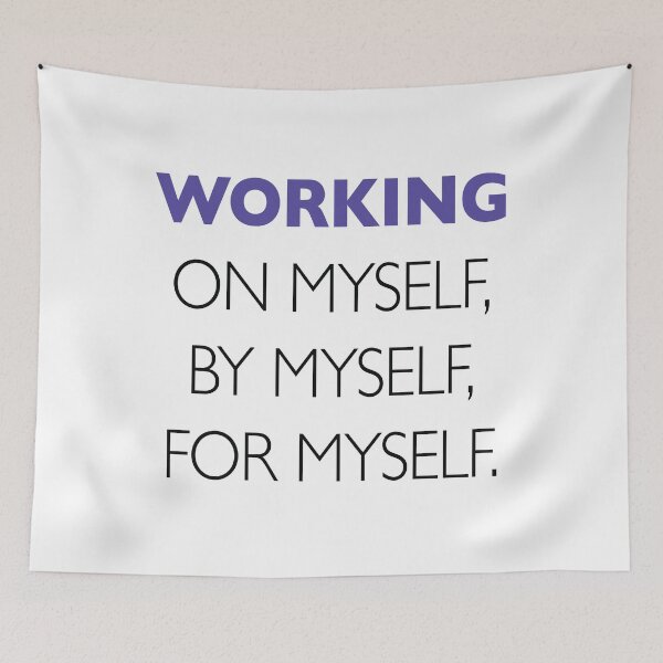 Item preview, Working on myself motivational inspirational quote designed and sold by Red Arts.