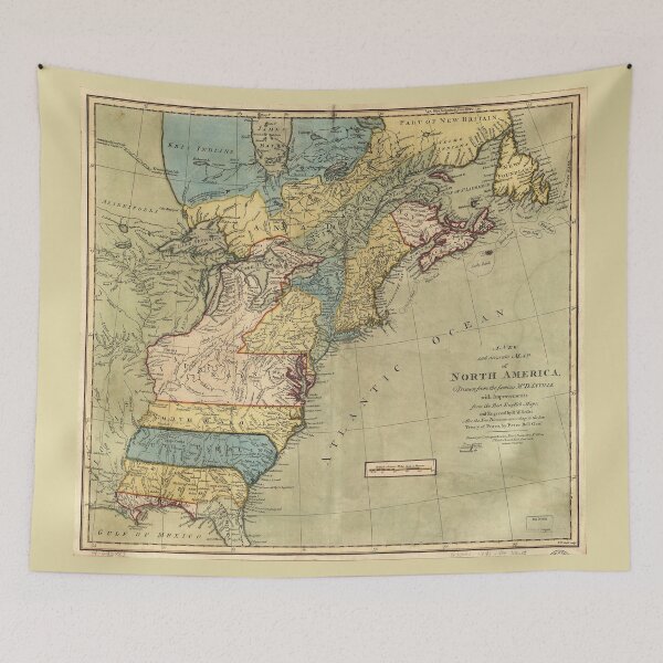 Artikelvorschau, Eine neue und genaue Karte von Nordamerika (1771) entworfen und verkauft von allhistory.