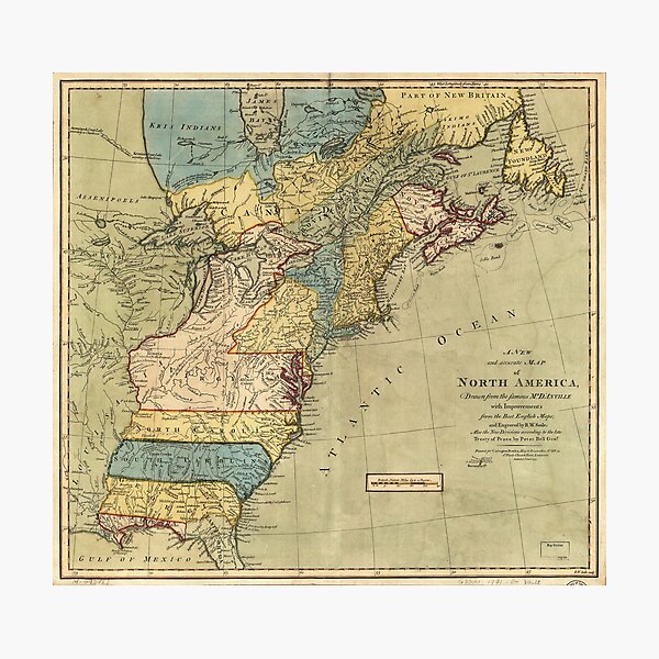 Item preview, A new and accurate map of North America (1771) designed and sold by allhistory.