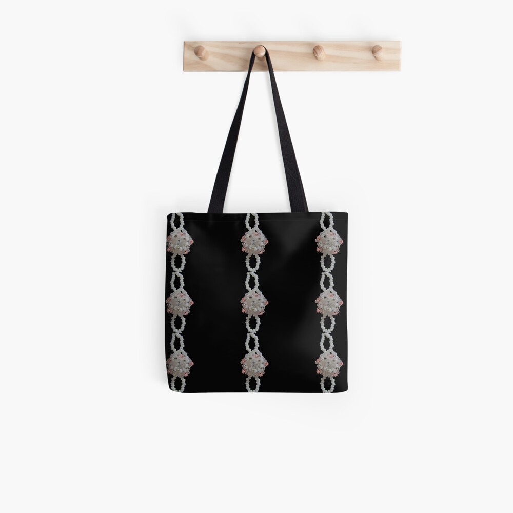 Black and white floral pattern Tote Bag