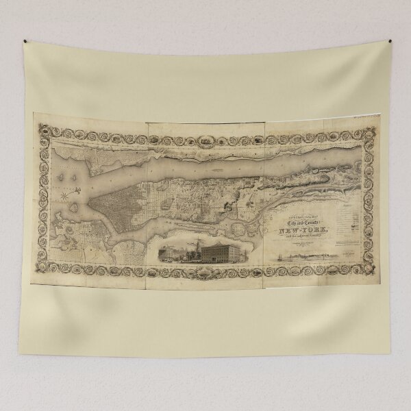 Item preview, County of (Manhattan) New York Map (1836) designed and sold by allhistory.