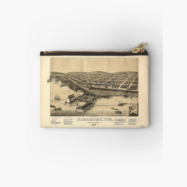 Item preview, Birds eye view of Washburn, Wisconsin (1886) designed and sold by allhistory.
