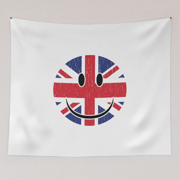 Item preview, Smiley UK Flag Fan Smiley UK Fan Gift designed and sold by oberdoofus.