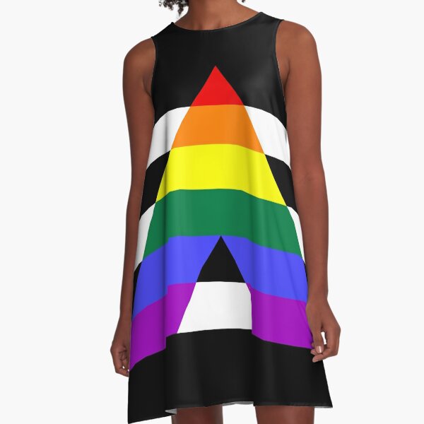 Straight Ally Pride Flag A-Line Dress
