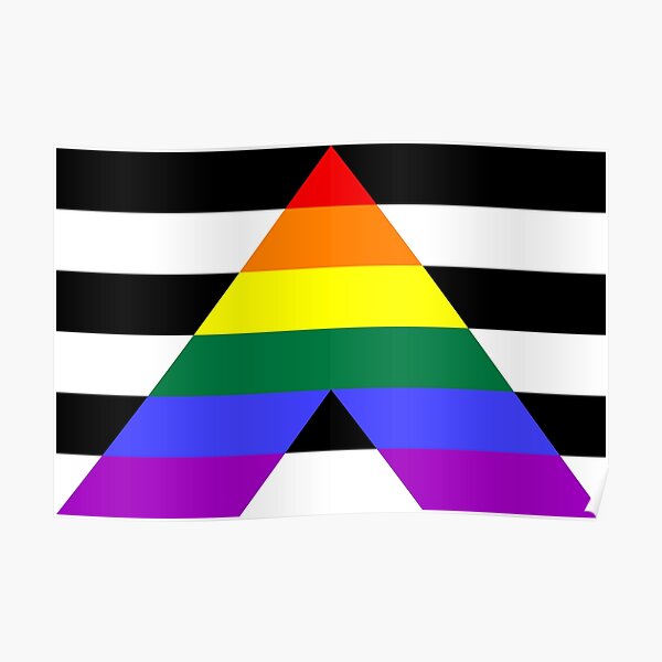 Straight Ally Pride Flag Poster