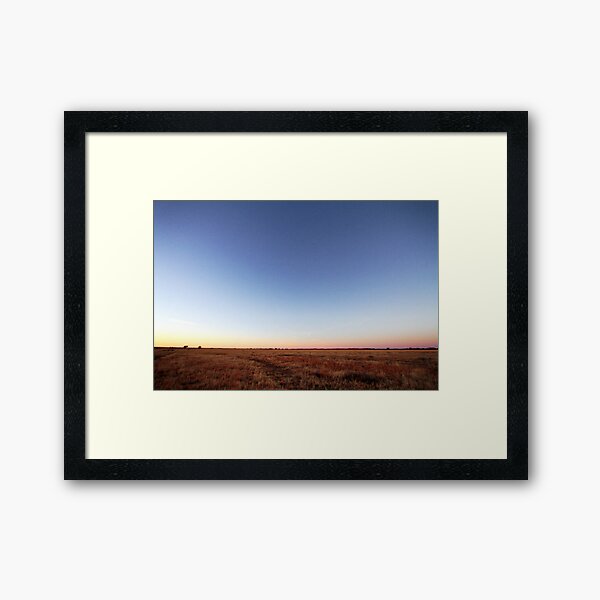 Dawn Over the Mitchell Grass Downs Framed Art Print