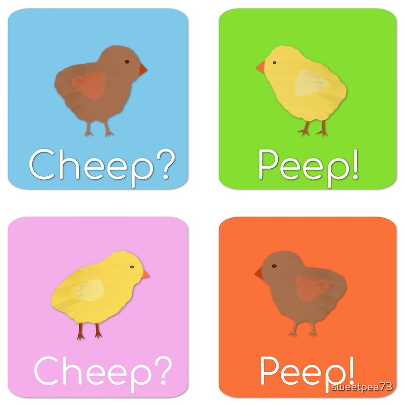 "Cheep? Peep! Colorful Chick Pattern" by sweetpea73 | Redbubble