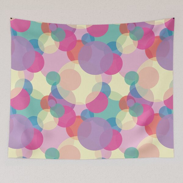 Item preview, Transparent light pastel colors bubbles pattern designed and sold by sigdesign.