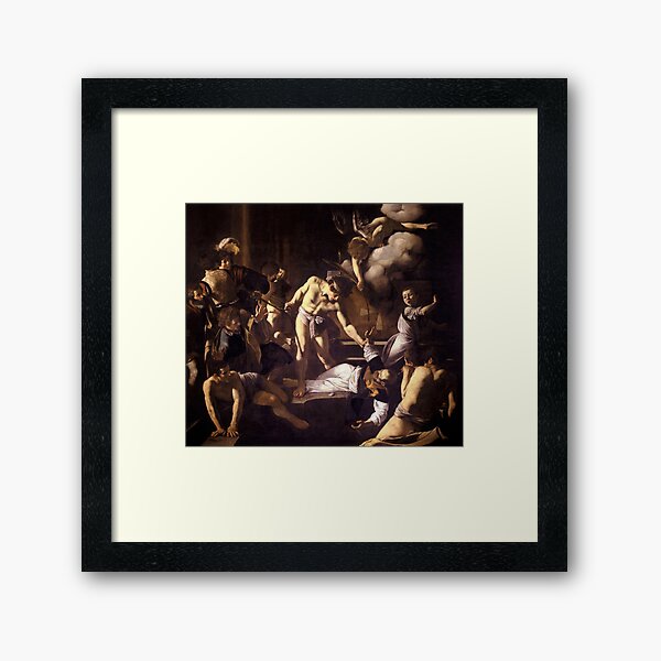 The Martyrdom of Saint Matthew by Caravaggio (1600) Framed Art Print