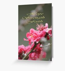 Hope, Faith, Strength; Wat Garden La Mirada, CA USA Greeting Card