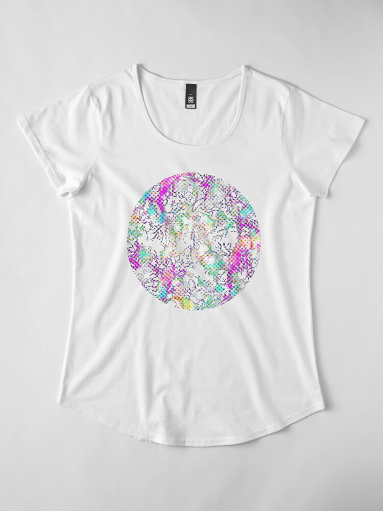 Alternate view of Halftone Abstraction Premium Scoop T-Shirt