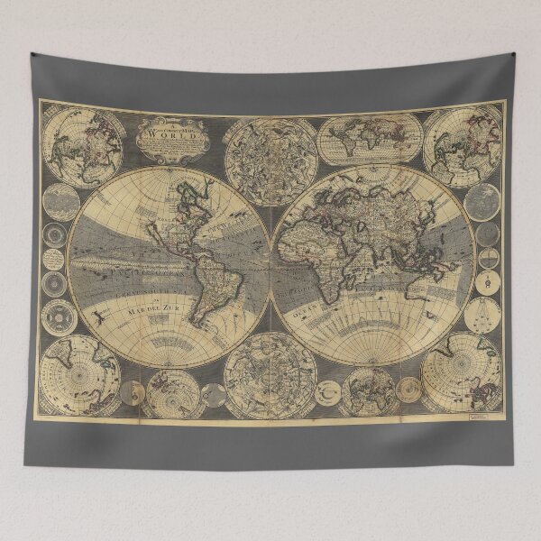 Item preview, World Map (1702) designed and sold by allhistory.