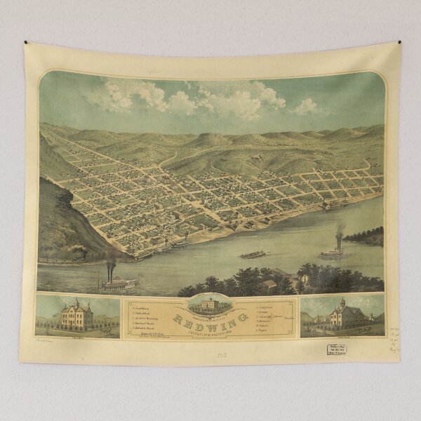 Item preview, Bird's Eye View of Red Wing Minnesota (1868) designed and sold by allhistory.