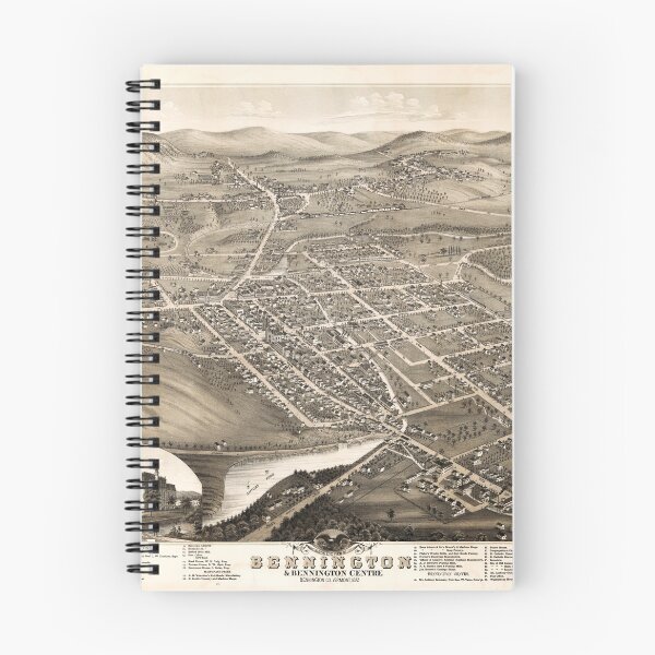 Item preview, Bird's Eye View of Bennington Vermont (1877) designed and sold by allhistory.