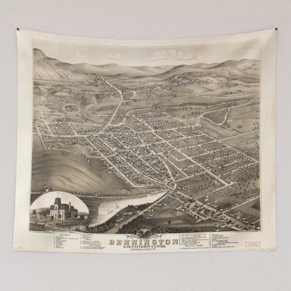 Item preview, Bird's Eye View of Bennington Vermont (1877) designed and sold by allhistory.